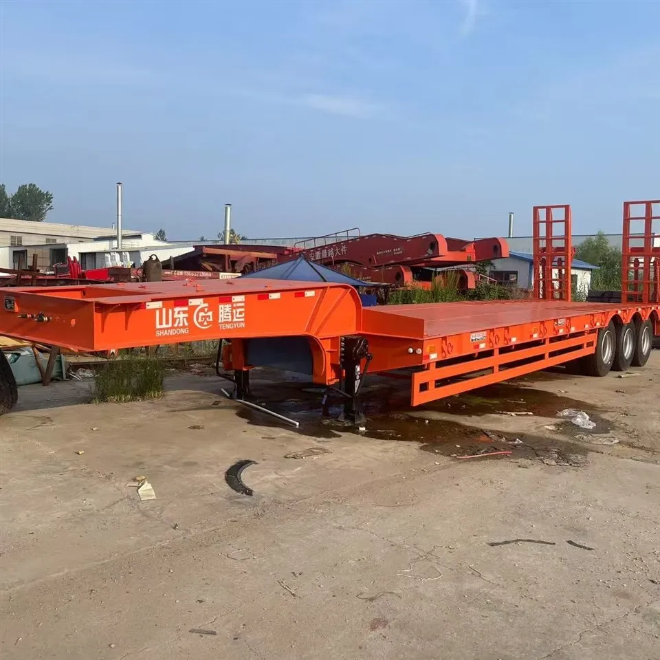 3axle 4axle 4axle stainless hlau flatbed semi - trailer